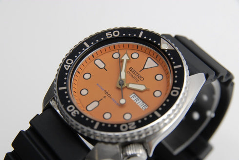 【 N MINT - 】 SEIKO Quartz 7548-700C 41mm Day/Date Orange Dial Quartz Men's Watch